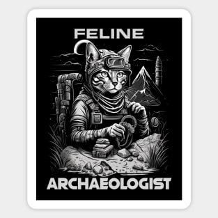 Feline Archaeologist Magnet